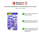 Viên uống bổ mắt DHC Blueberry Extract 20 ngày gói 40 viên