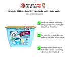 Viên giặt xả Gel Ball Bold 17 viên (mẫu mới) - hương gió biển (xanh)