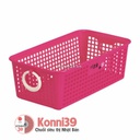 Rổ để đồ có quai xách Inomata màu hồng