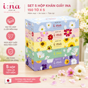 Set 5 hộp khăn giấy Ina 150 tờ x 5