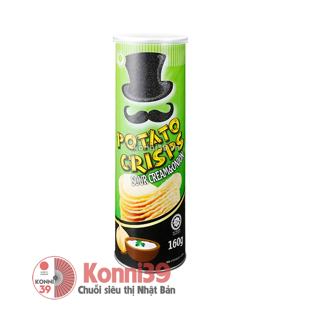 Khoai tây chiên Kobebussan Potato Crisps Sour Cream&Onion hộp 160g - vị kem hành