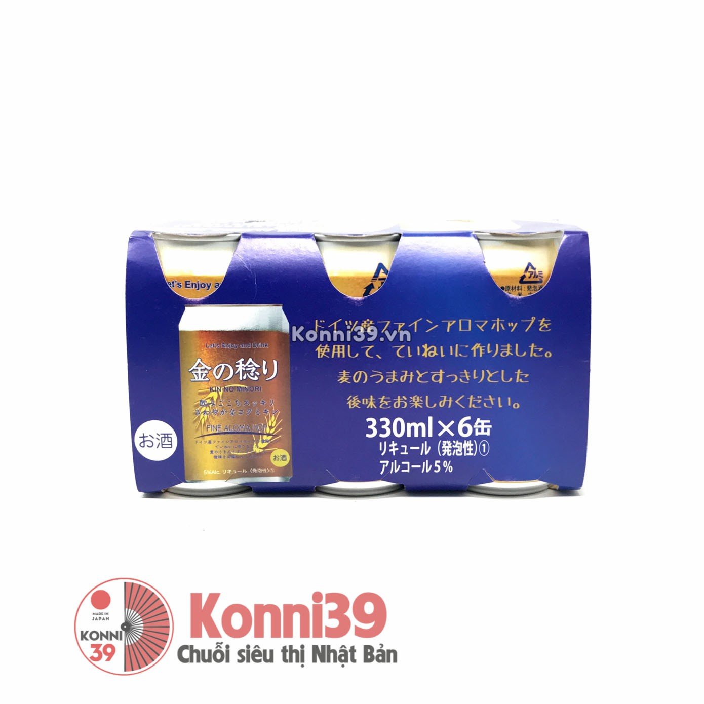 Bia Kin No Minori pack 330ml x 6 lon