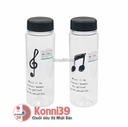 Bình đựng nước Yamada nốt nhạc 530ml