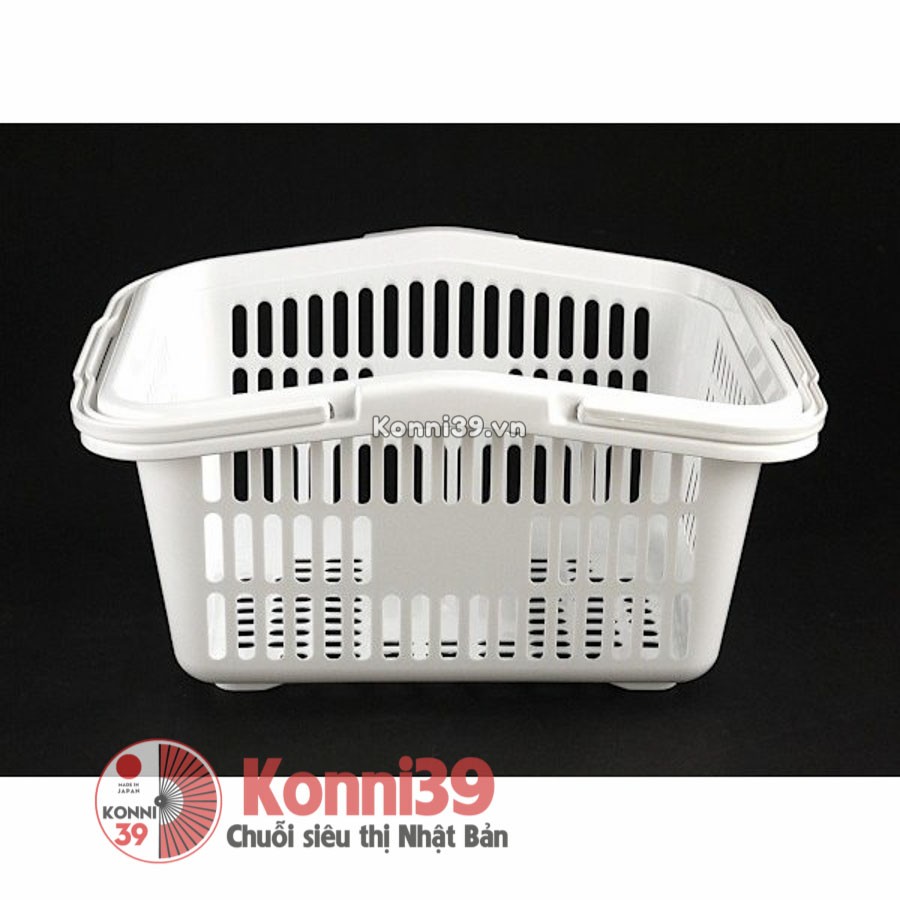 Giỏ đựng đồ có quai cầm 30 x 24.6 x 15.7cm ( trắng)