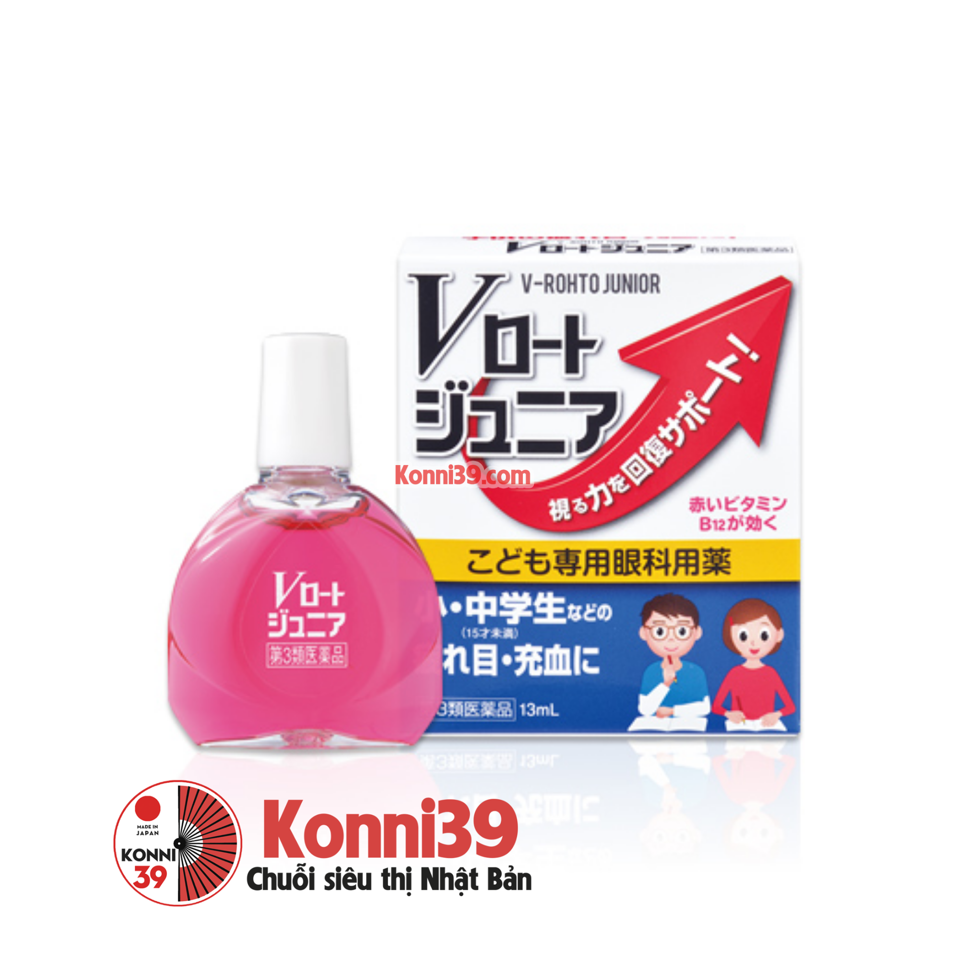 Nước nhỏ mắt Rohto Junior cho học sinh dưới 15 tuổi 13ml