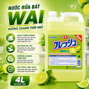 Nước rửa bát Wai hương chanh tươi mát can 4L