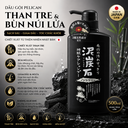 Dầu gội Pelican chiết xuất than tre và bùn núi lửa chai 500ml