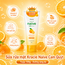 Sữa rửa mặt Kracie Naive hương cam quýt dưỡng sáng da 130g