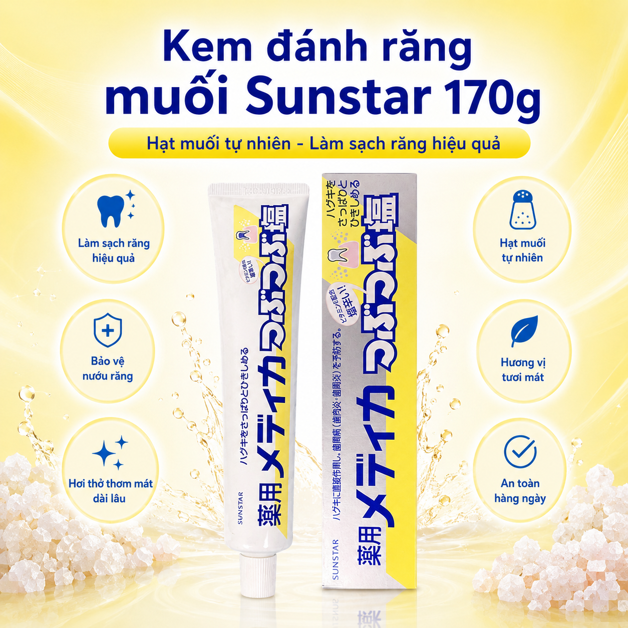 Kem đánh răng muối Sunstar 170g
