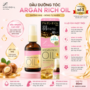Dầu dưỡng tóc Argan cao áp LUCIDO-L EX Hair Oil 60ml - Dưỡng nhẹ, bóng tự nhiên (Hồng)