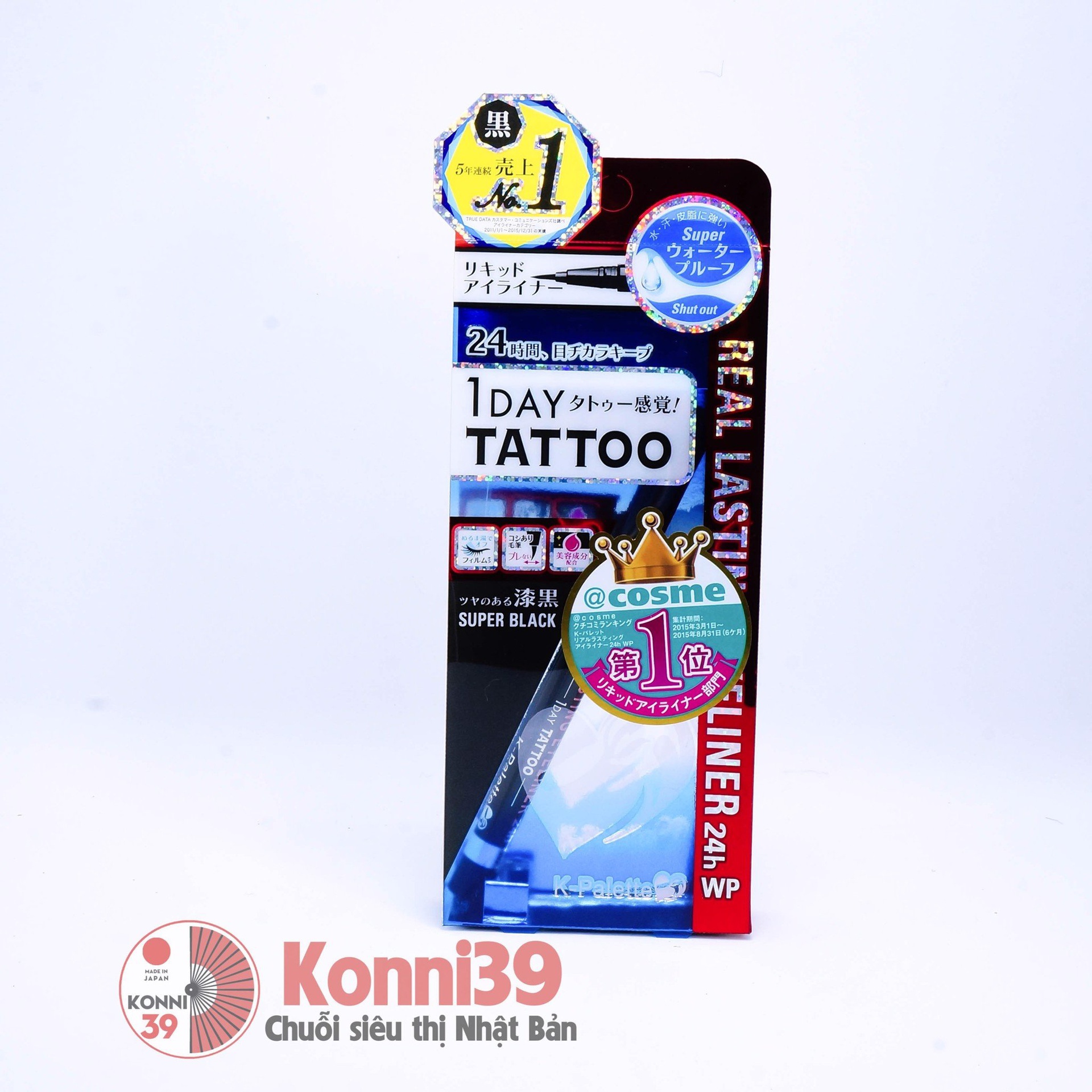 Bút dạ kẻ mắt 1 Day Tattoo không trôi 0.6ml - màu đen