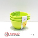 Set 3 bát nhựa mini Libre 173ml - xanh