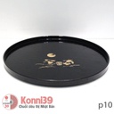 Khay tròn Nippan hoạ tiết thỏ trăng -đen