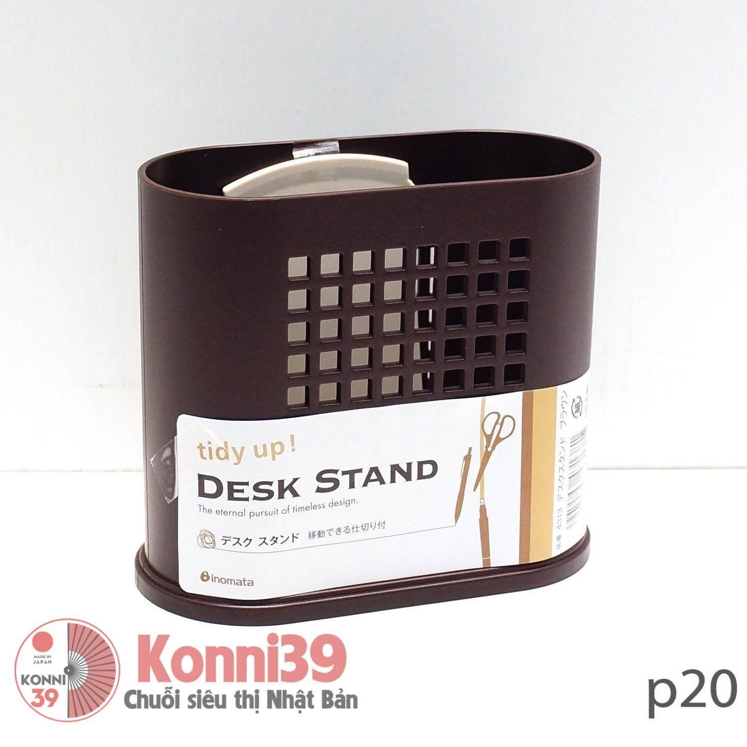 Hộp đựng dụng cụ văn phòng INOMATA (nâu)-hàng đồng giá Nhật Bản - MADE IN JAPAN Konni39 tại Việt Nam