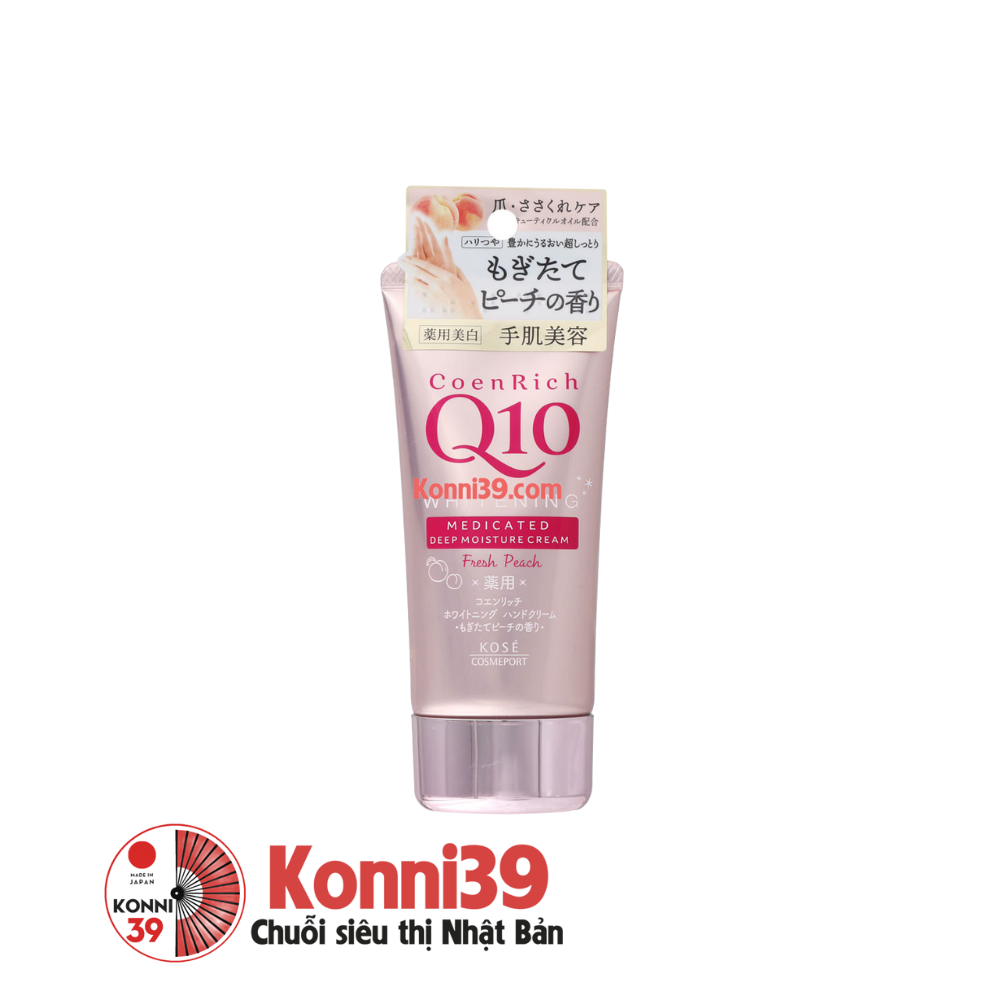 Kem dưỡng tay Q10 dưỡng ẩm làm trắng da 80g (hương đào)