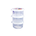 Set 3 hộp nhựa Nakaya hình tròn 180ml