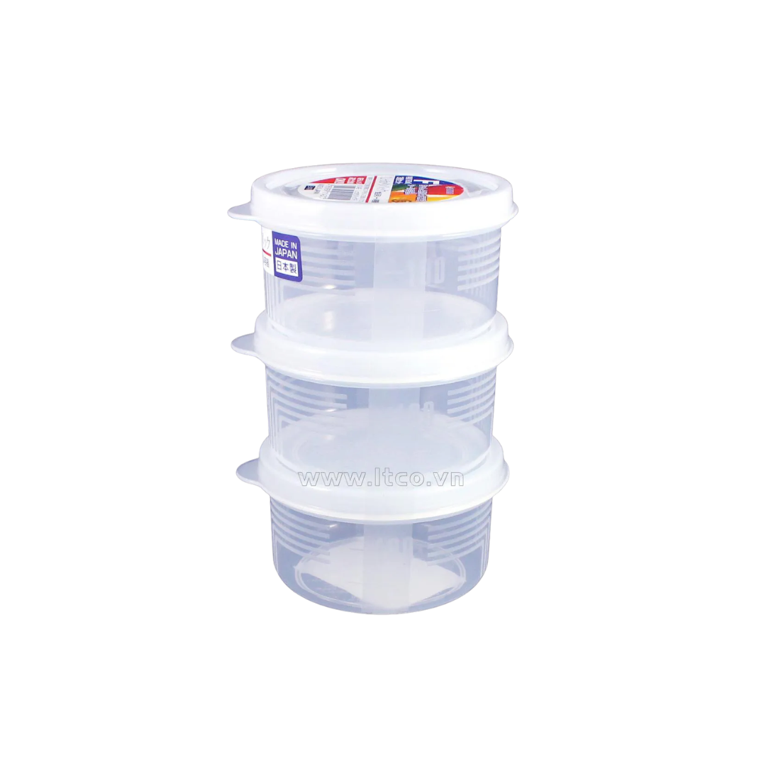 Set 3 hộp nhựa tròn Tanaka 180ml