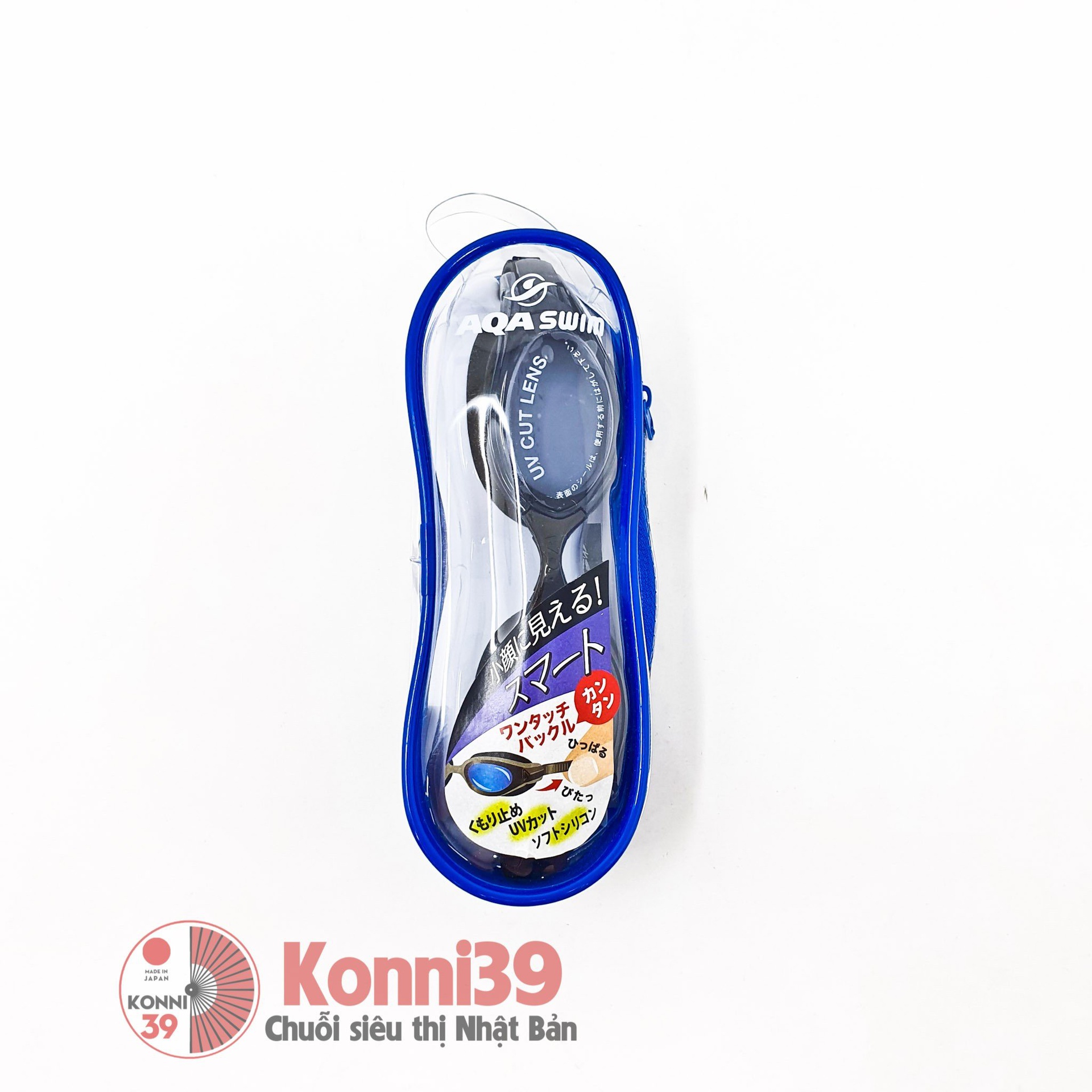 Kính bơi Aqaswim cho người lớn chống mờ, chống UV, sillicon mềm - mắt kính, dây kính Smart