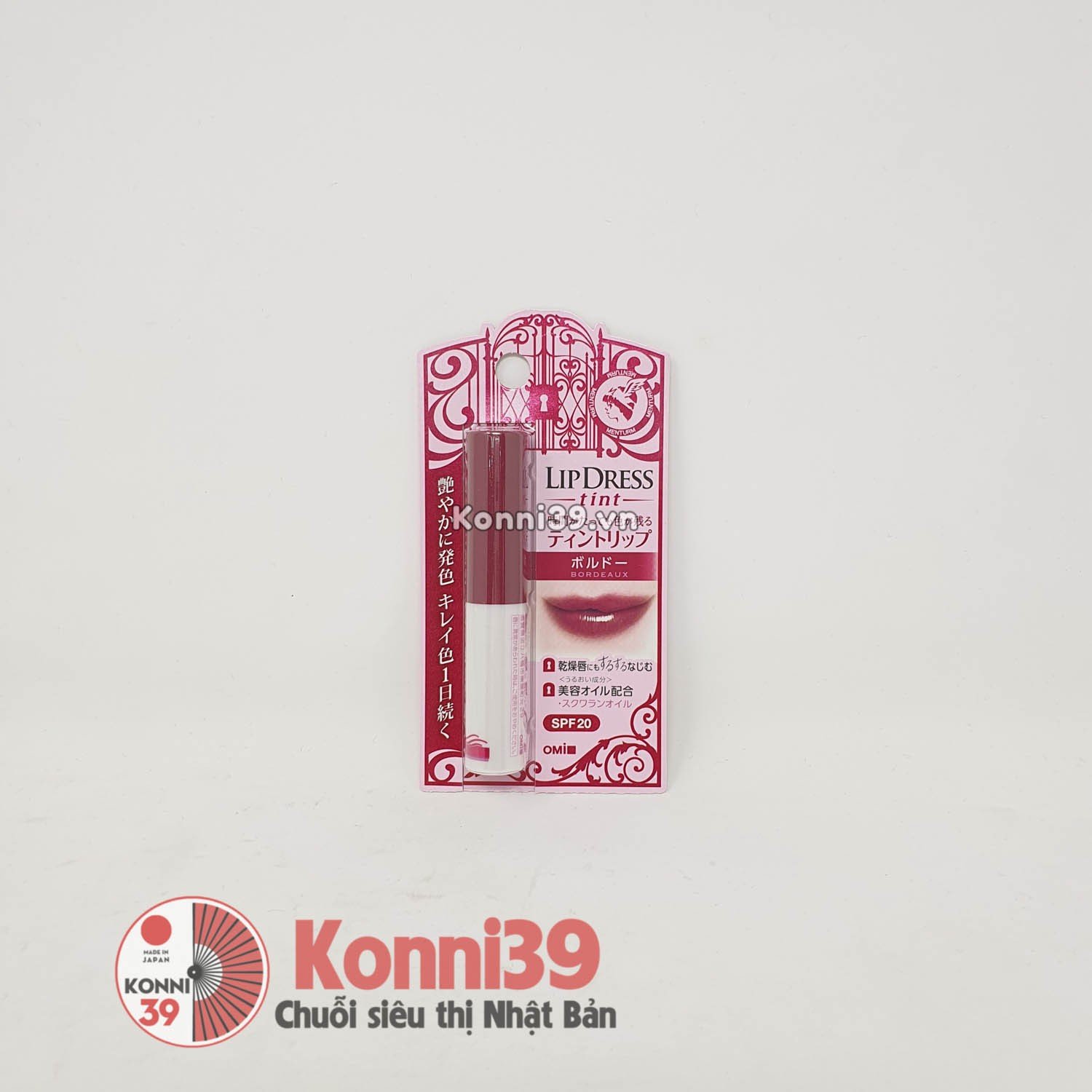 Son dưỡng môi Omi Lip Dress Tint có màu chống nắng SPF 20 thỏi 2g